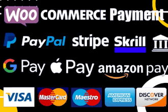 integrate payment gateway API stripe, apple pay paypal in wordpress wix, shopify
