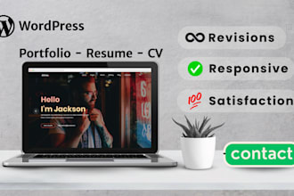create a stunning personal or business portfolio wordpress