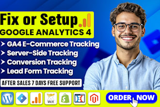 setup ga4,ga4 ecommerce server side tracking, conversion tracking via GTM