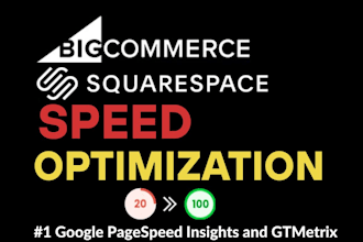 optimize your bigcommerce squarespace website speed on google pagespeed insights