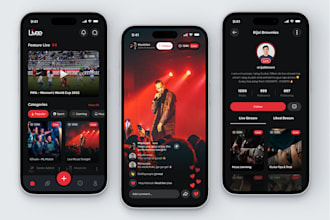 develop live streaming app, video streaming app, live streaming website