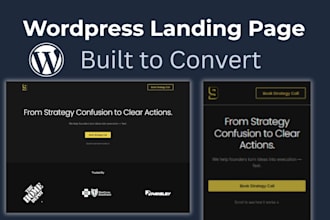 design a high converting wordpress landing page