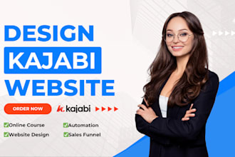 design kajabi website and build, sales funnels, landing page, or online course