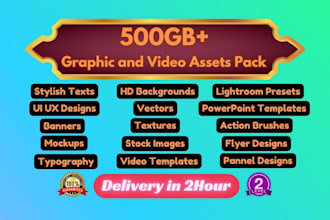 500gb premium graphics and video assets pack