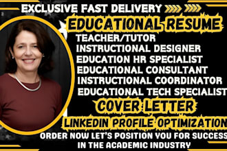 craft ats optimized educational, teacher, tutor, counselor, librarian resume cv