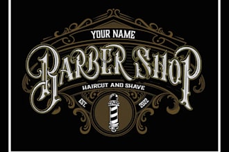create awesome barber shop logo design for your business