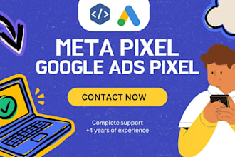 set up meta pixel and google ads conversion events