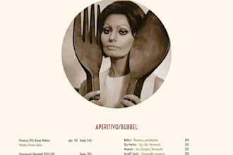 create a menu design or redesign