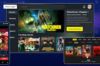 develop smart tv app, iptv app, netflix style, live channel and subscription