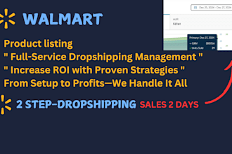 help you set up and manage a successful 2 step dropshipping walmart store