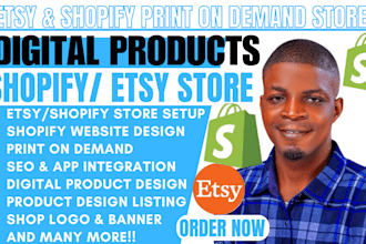 etsy shopify print on demand etsy digital product print on demand shopify store
