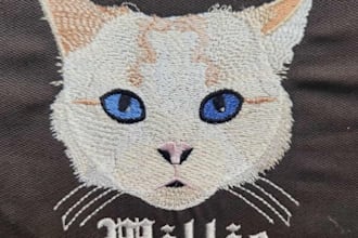 digitize your logo or image for embroidery including photo style designs