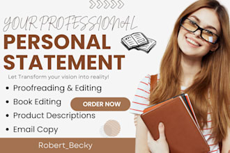 edit and proofread your personal statement or statement of purpose