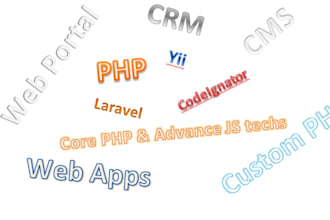 build custom web portals, cms, or CRM systems with database, API integration