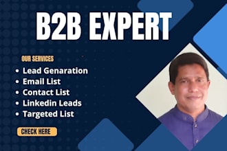 do b2b lead generation, prospect list and email list building for any industries