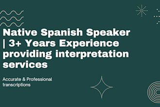 transcribe videos or audio that are in spanish