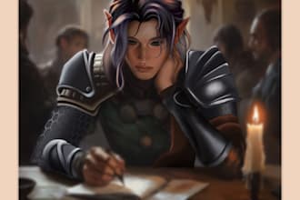 draw character art including dnd characters, fursonas, and game characters