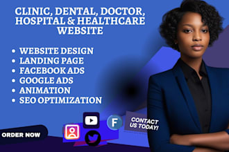 design clinic, dental, doctor, hospital, healthcare website