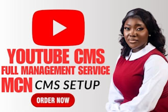 claim and set up your youtube cms, mcn creation and management service