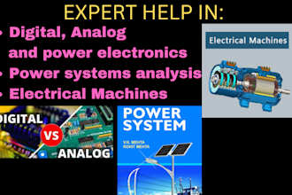 solve power systems, machines, analog digital and power electronics problems