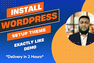install wordpress theme, plugin, import demo content and do customization