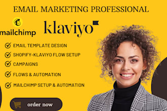 design email template setup mailchimp shopify klaviyo email campaign automation