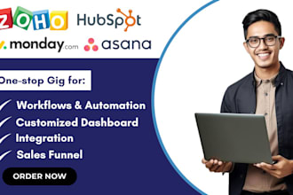 do zoho hubspot monday crm integration asana gohighlevel automation