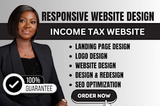 design tax website, tax preparation website, finance website, tax landing page