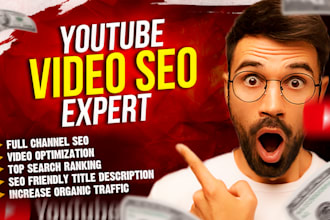 do monthly youtube video SEO for your channel and channel optimization