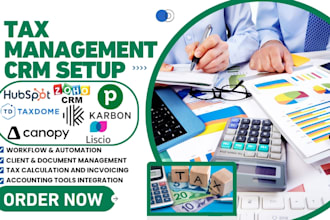 setup tax management crm taxdrome clickup quickbooks zoho hubspot liscio canopy