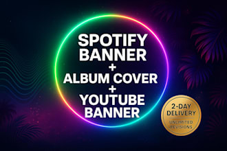 do spotify banner design album cover, soundcloud banner, youtube banner, spotify