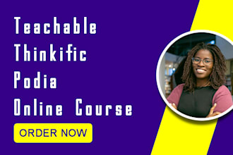 do online course on thinkific, podia, skool and teachable online course website