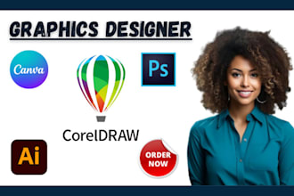 give you a professional graphic design with coreldraw and adobe illustrator