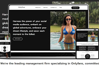 design onlyfans management agency website onlyfans page promotion fanvue website