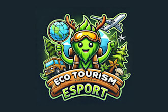 create awesome eco tourism mascot logo for your company