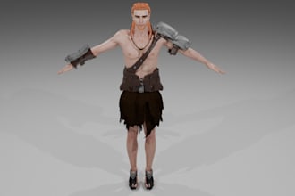 optimized game 3d character, ue5 control rig, nsfw, 3d asset, texture, animation