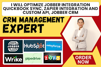 optimize jobber integrations quickbooks sync zapier integration custom API CRM