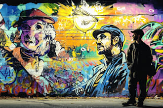create custom graffiti art designs murals and wall arts
