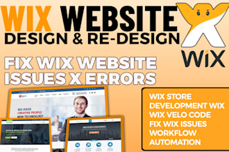 do wix website design fix wix website issues update wix redesign store velo code