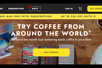 build coffee website coffee shopify store coffee subscription box dropshipping