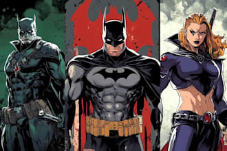 do character design, concept art or comic character nft