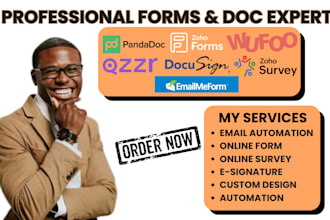 setup ohmyform qzzr pandadoc zoho form zoho survey wufoo docusign emailmeform