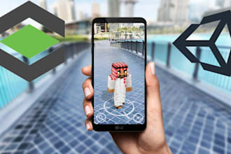 develop augmented reality apps using unity 3d, arkit, arcore or vuforai