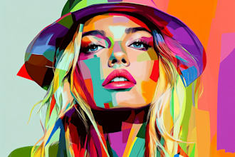 draw your photo into wpap pop art