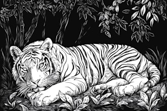 draw an animal and botanical illustration