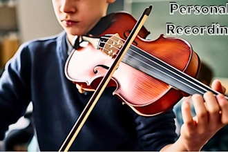 personally record an orchestral string section with violin, fiddle and cello