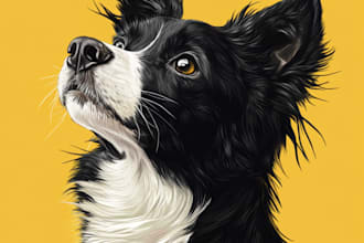create a pet portrait into cartoon