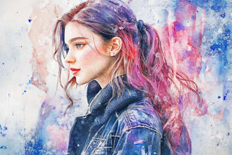 create watercolor and digital illustrations