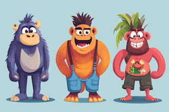 create vector character and mascot illustrations