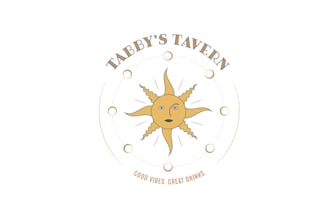 make amazing super tavern and vibes drink logo